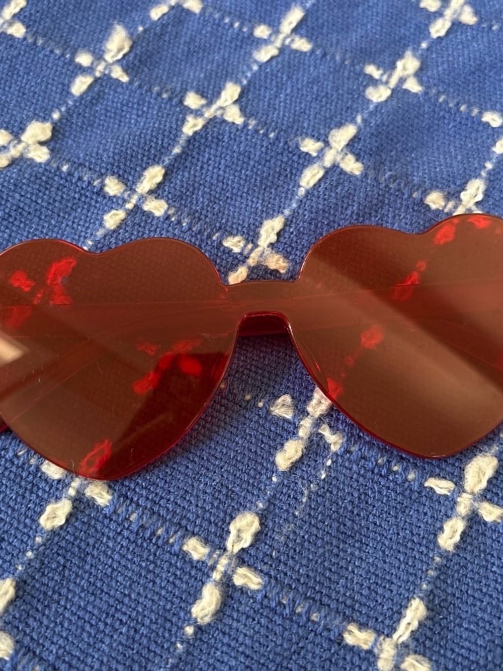 Red Heart-Shaped Sunglasses - Women Accessories